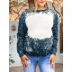Women's Casual Crew Neck Sweatshirt - Long Sleeve, Semi-Sheer, Stretchy Polyester Blend, Machine Washable